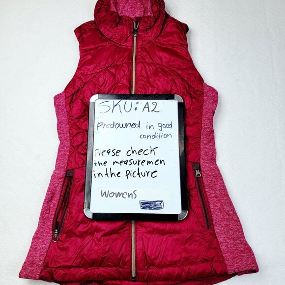 Lululemon Women's Berry Rumble Down For A Run Slim Full-Zip Puffer Vest Size 4 - Picture 7 of 7